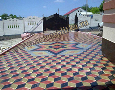 укладка тротуарной плитки ромб